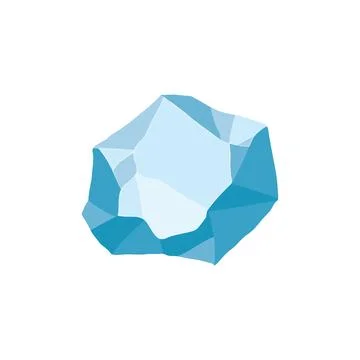 Ice rock boulder. Natural shape stone. vector illustration Stock Illustration