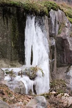 Ice on a rock Stock Photos