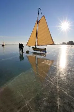 Ice sailing Stock Photos