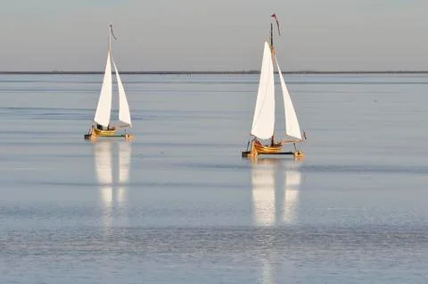 Ice sailing Stock Photos