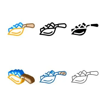 Ice scoop concepts bartender color icon vector Stock Illustration