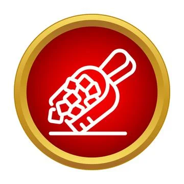 Ice scoop full of cubes icon design Stock Illustration