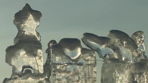 Ice sculpture in Alta Stock Footage 156277410