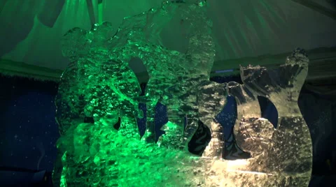 Ice sculpture Stock Footage 35263624
