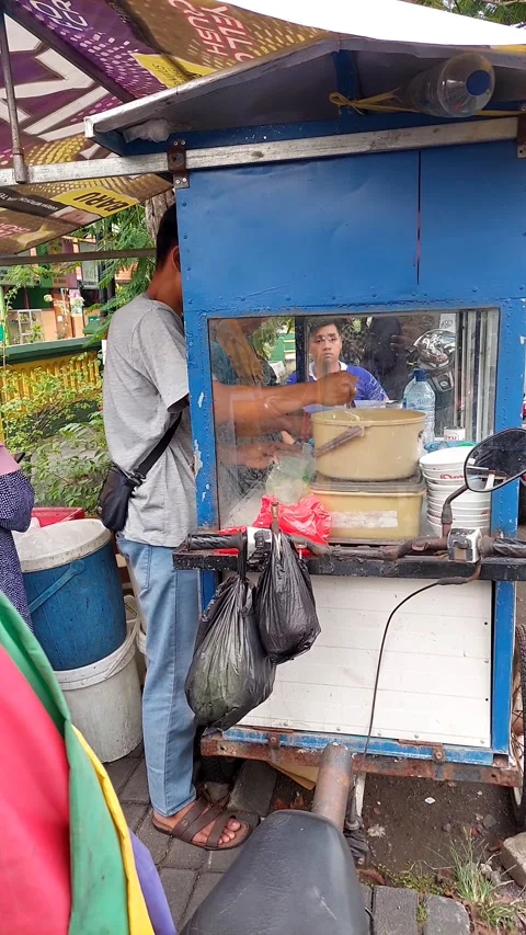 Ice seller on cart Stock Footage 287499208