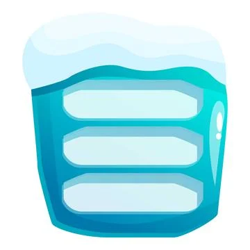 Ice server rack covered with snow for cloud computing concept Stock Illustration