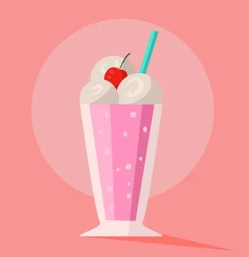 Ice shake vector illustration Stock Illustration