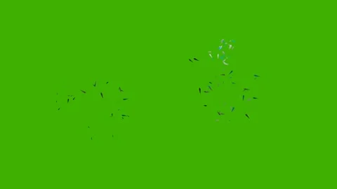 Ice shards flying on green screen overlay 4K Stock Footage 336513705
