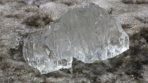 Ice shove during spring melt Stock Footage 48099600