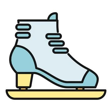 Ice skate boot for winter recreation and sports 스톡 일러스트