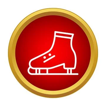 Ice skate icon representing winter sports hobby Stock Illustration