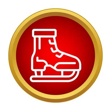 Ice skate icon representing winter sports and hobby Stock Illustration