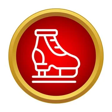 Ice skate icon representing winter sport and activity Stock Illustration