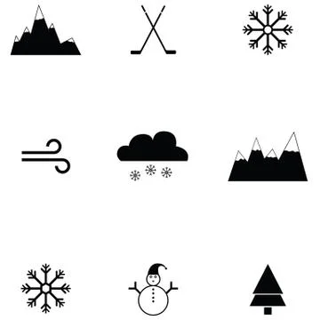 Ice skate icon set Illustrazione stock