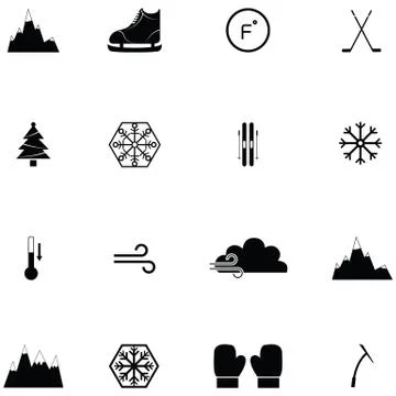 Ice skate icon set Stock Illustration