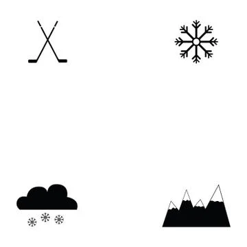Ice skate icon set Stock Illustration