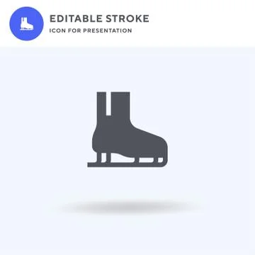 Ice Skate icon vector, filled flat sign, solid pictogram isolated on white, l 스톡 일러스트