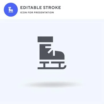 Ice Skate icon vector, filled flat sign, solid pictogram isolated on white, l 스톡 일러스트