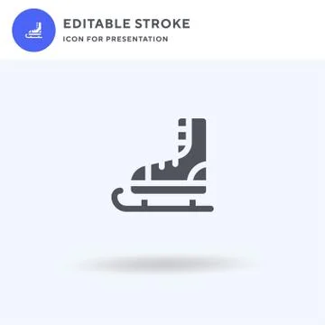 Ice Skate icon vector, filled flat sign, solid pictogram isolated on white, l 스톡 일러스트