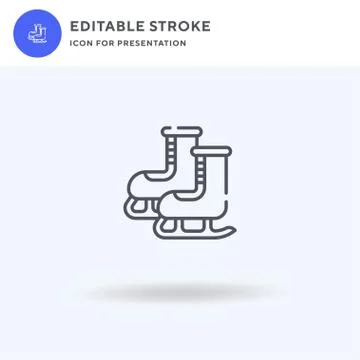 Ice Skate icon vector, filled flat sign, solid pictogram isolated on white, l Stock Illustration
