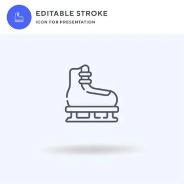 Ice Skate icon vector, filled flat sign, solid pictogram isolated on white, logo Stock Illustration