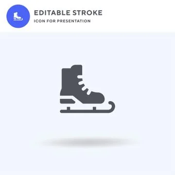 Ice Skate icon vector, filled flat sign, solid pictogram isolated on white, logo Stock Illustration