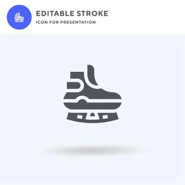 Ice Skate icon vector, filled flat sign, solid pictogram isolated on white, logo Stockillustratie