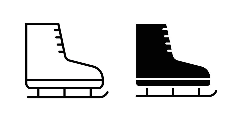 Ice skate icon for web projects Stock Illustration
