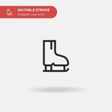 Ice Skate Simple vector icon. Illustration symbol design template for web mob Stock Illustration