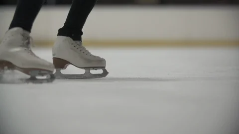 Ice Skate Slow Motion 2 Stock Footage