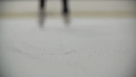 Ice Skate Slow Motion Video stock 119299917