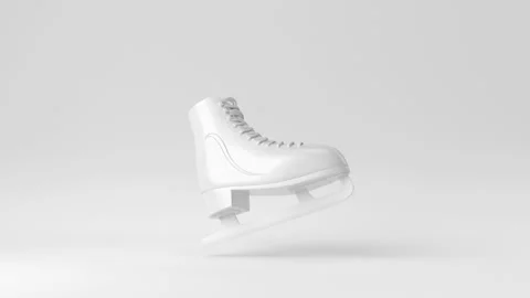 Ice skate with white background. 3d render, 3d illustration. Stock Footage 168721432