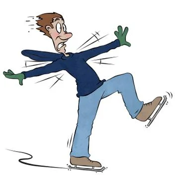 Ice skater Stock Illustration