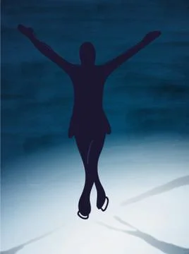 Ice skater Stock Illustration