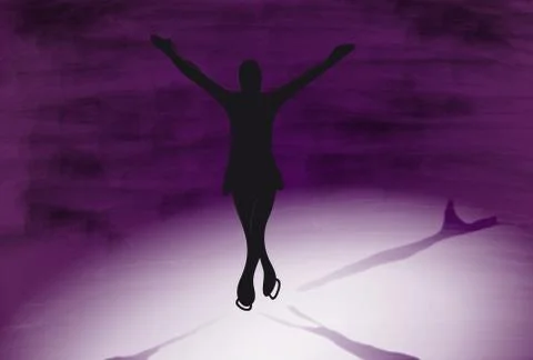 Ice skater Stock Illustration