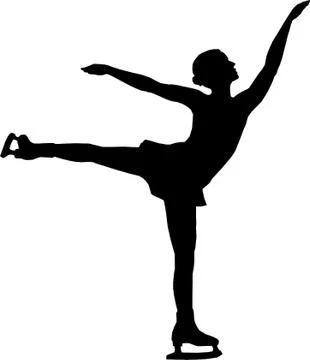 Ice skater Stock Illustration