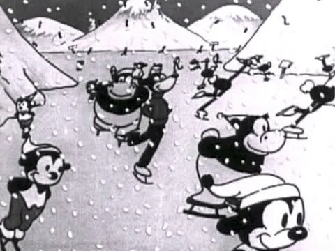 The Ice Skaters Stock Footage 22753455