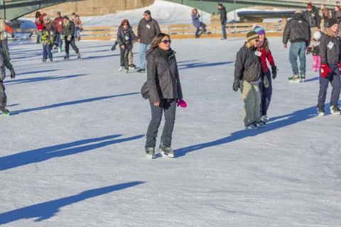 Ice skaters Stock Photos