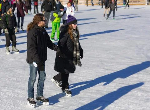 Ice skaters Stock Photos