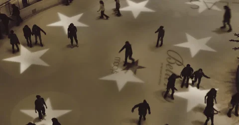Ice Skaters sepia 스톡 동영상 58452096
