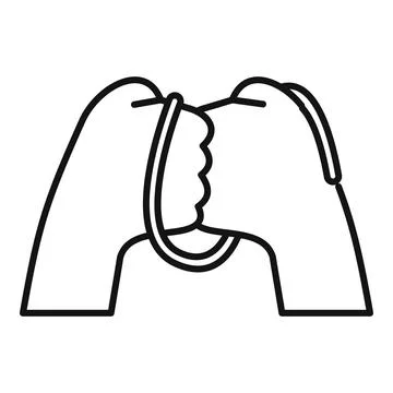 Ice skates blades sharpening vector outline icon Stock Illustration