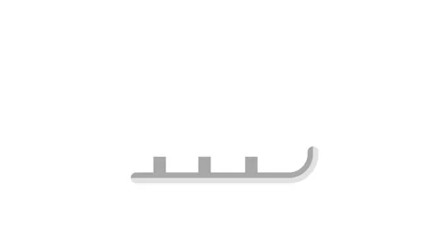Ice skates featuring bright orange straps, positioned on a white background. Stock Footage 332413232