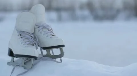 Ice skates Stock Footage 20478753