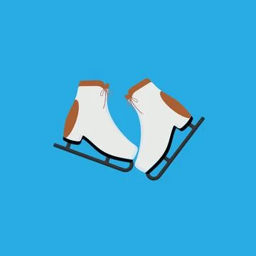 Ice skates icon set. Flat set of ice skates vector icons for web design Stock Illustration