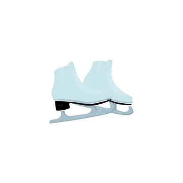 Ice skates icon set. Flat set of ice skates vector icons for web design Stock Illustration