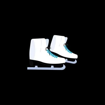 Ice skates icon set. Flat set of ice skates vector icons for web design Stock Illustration