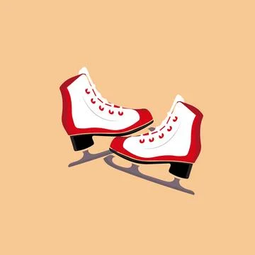 Ice skates icon set. Flat set of ice skates vector icons for web design Stock Illustration