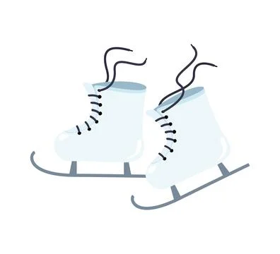 Ice skates. Vector illustration, flat design. Stock Illustration