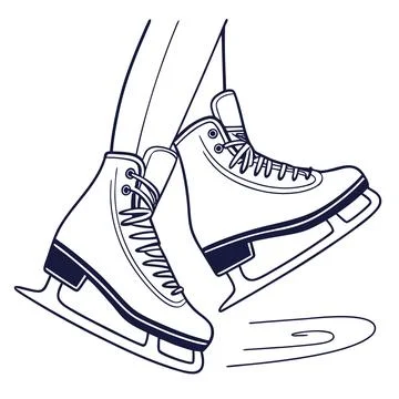 Ice Skates Vector Illustration Flat Winter Sports (1) vector illustration d.. Stock Illustration