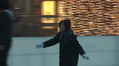 Ice skating 3 Stock Footage 296504